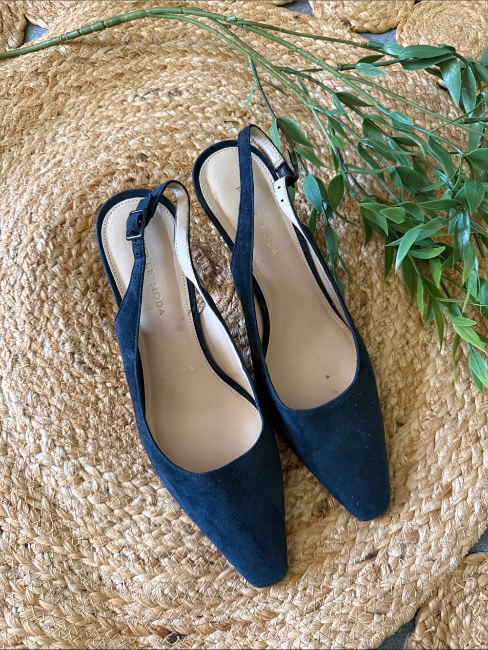 Pelle Moda Sling Back Kerstin Midnight Pump Slip on. 8.5